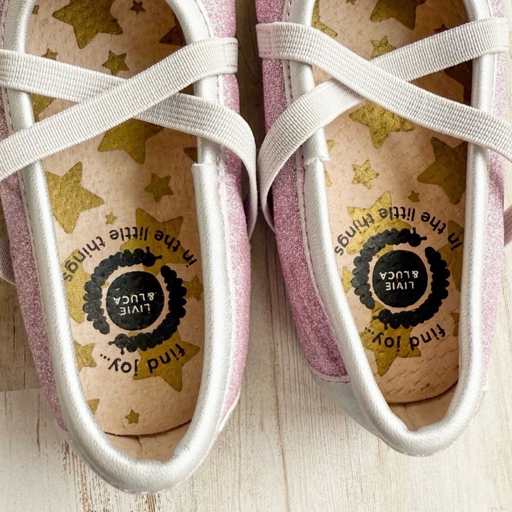 Livie & Luca Aurora 6M Pink Sparkle Glitter Ballet Flat Toddler Girls Size 6 - Picture 8 of 10